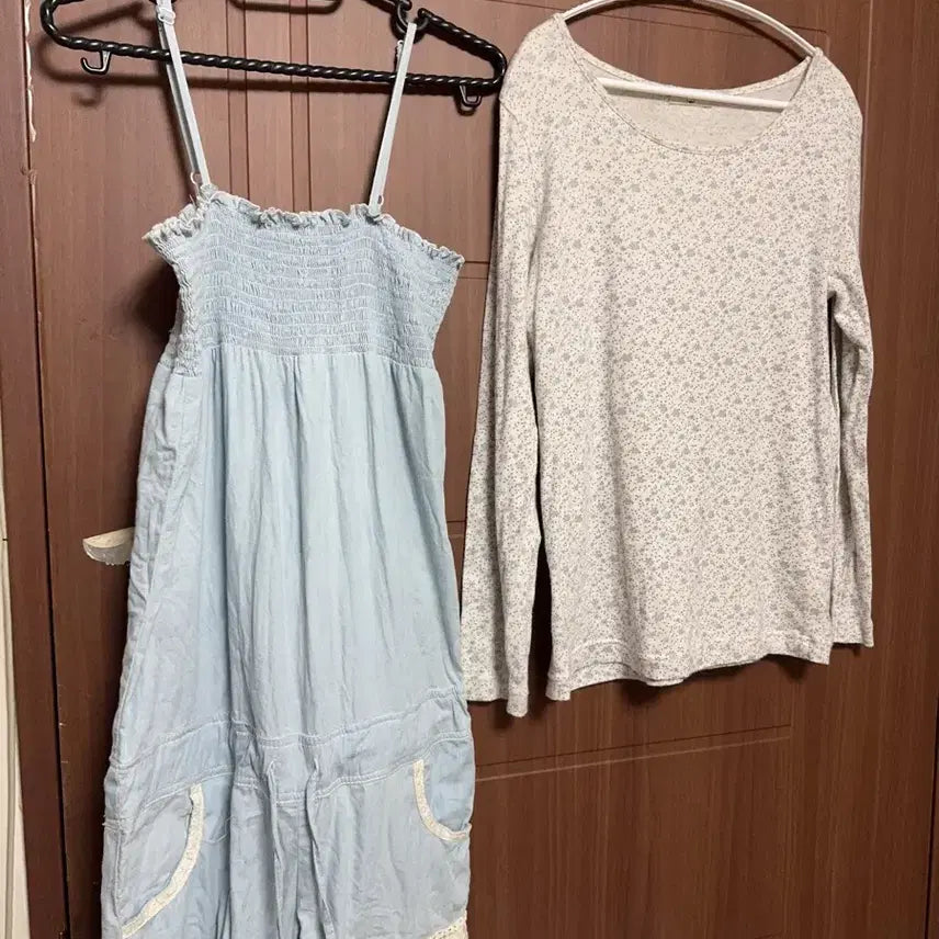 [BUNJANG] Hagumi Heisei Vintage Jumpsuit &amp; Lace Inner Top Set / 모리걸 하구미 헤이세이 일본 빈티지 점프수트 레이스 눈꽃 도트 이너티