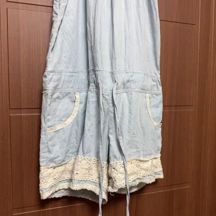 [BUNJANG] Hagumi Heisei Vintage Jumpsuit &amp; Lace Inner Top Set / 모리걸 하구미 헤이세이 일본 빈티지 점프수트 레이스 눈꽃 도트 이너티