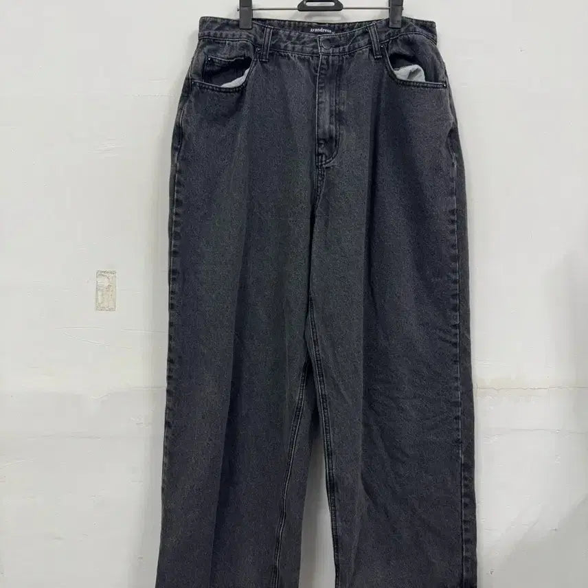 [BUNJANG] UrbanDress Black Wide Denim Pants (XL) / (XL)어반드레스 흑청 와이드 데님팬츠