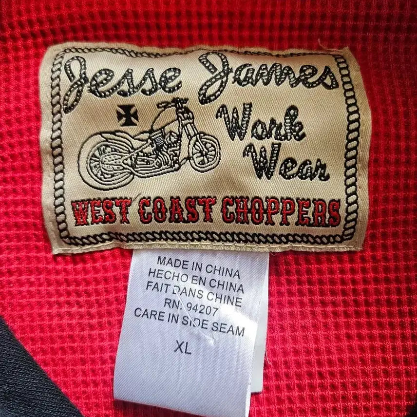 [BUNJANG] West Coast Choppers Thermal Hoodie Zip-Up Black / 웨스트코스트차퍼스 써멀 후드 블랙