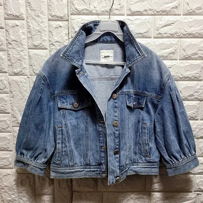 [BUNJANG] SJYP Denim Crop Jacket / SJYP 데님 크롭 자켓