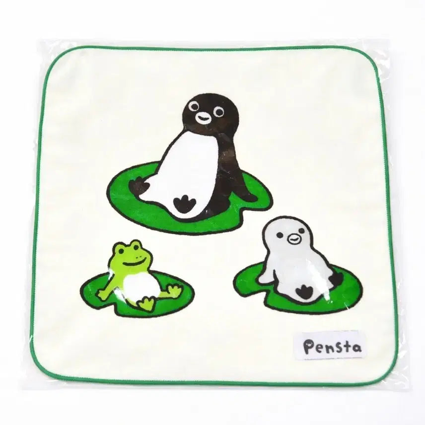 [BUNJANG] JR Character Pensta Penguin Frog Handkerchief / 일본 스이카 Pensta 펭귄 개구리 손수건 JR캐릭터 펜스타 굿즈