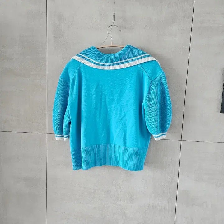[BUNJANG] Vivienne Westwood Blue Knit Short Sleeve Shirt / 비비안웨스트우드 정품 블루 니트 반팔