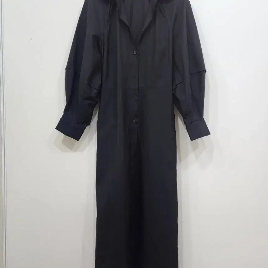 [SOLD OUT] COS 블랙 셔츠형 롱 원피스