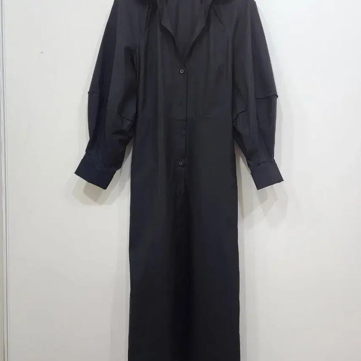 [SOLD OUT] COS 블랙 셔츠형 롱 원피스