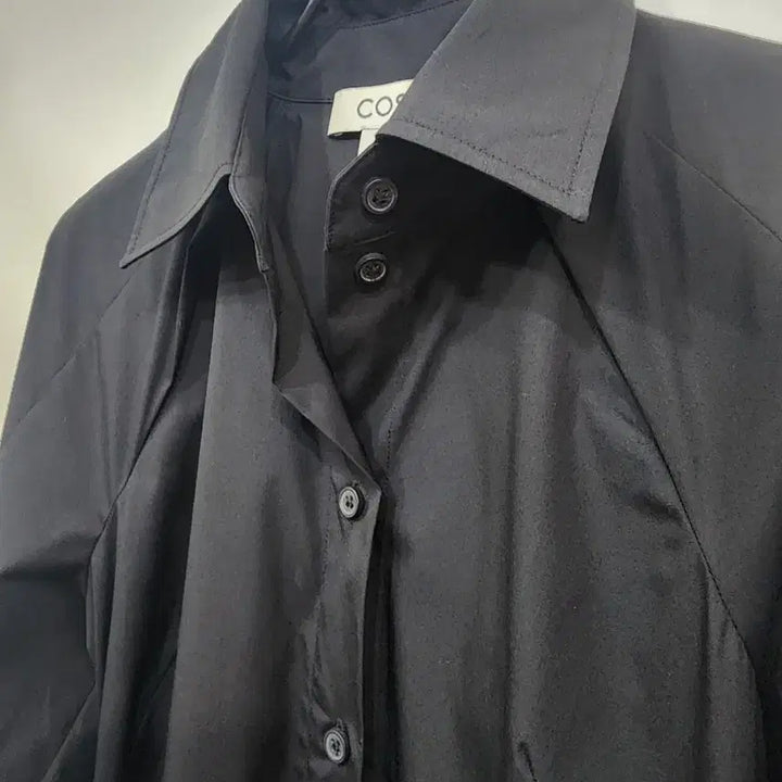 [SOLD OUT] COS 블랙 셔츠형 롱 원피스