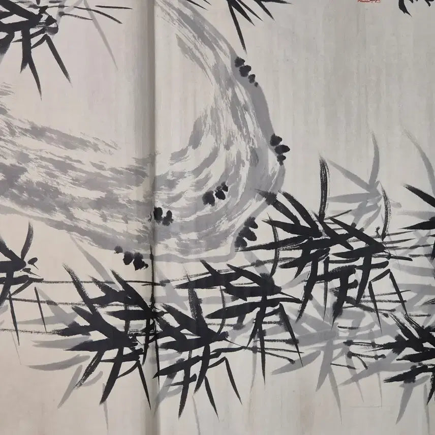 [BUNJANG] Pangyo Jeong Seop Bamboo Painting Antique Artwork / 판교 정섭 필 묵죽도 대나무 그림 고화 골동품 미술품 수집품