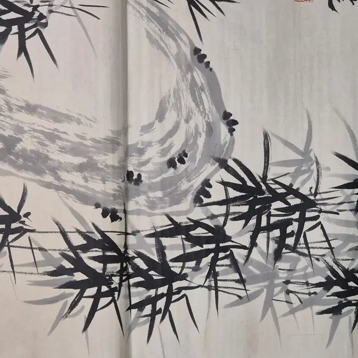 [BUNJANG] Pangyo Jeong Seop Bamboo Painting Antique Artwork / 판교 정섭 필 묵죽도 대나무 그림 고화 골동품 미술품 수집품