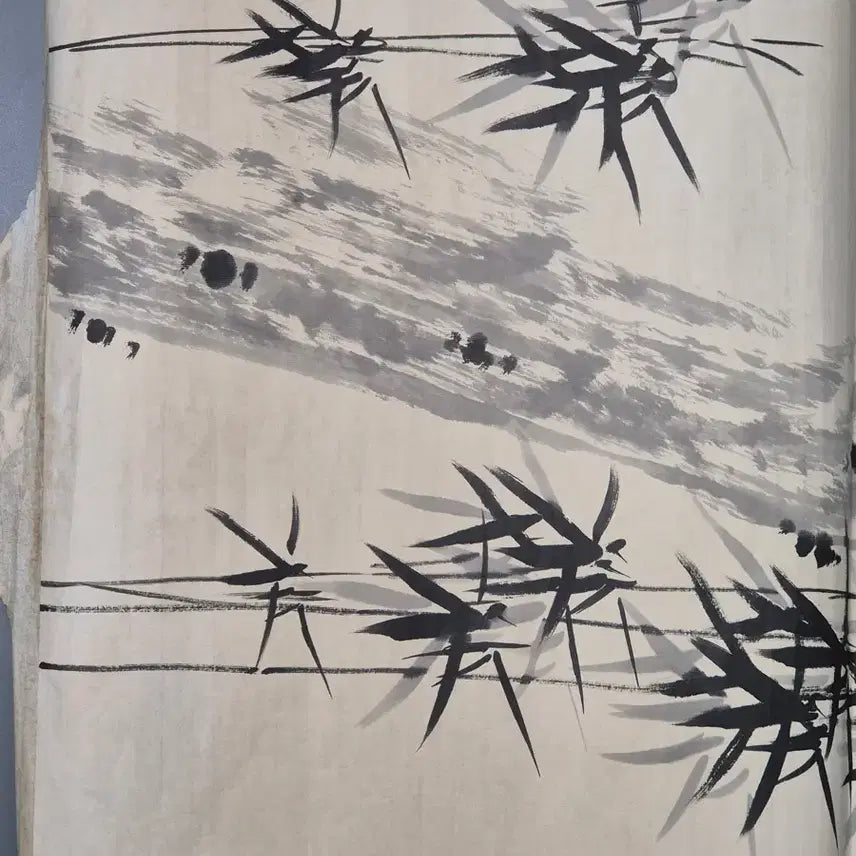 [BUNJANG] Pangyo Jeong Seop Bamboo Painting Antique Artwork / 판교 정섭 필 묵죽도 대나무 그림 고화 골동품 미술품 수집품