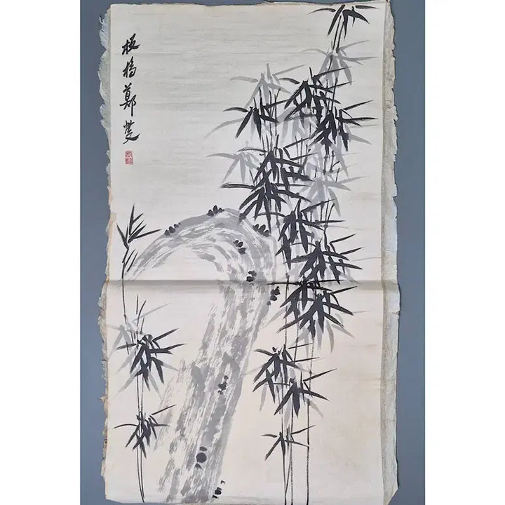 [BUNJANG] Pangyo Jeong Seop Bamboo Painting Antique Artwork / 판교 정섭 필 묵죽도 대나무 그림 고화 골동품 미술품 수집품