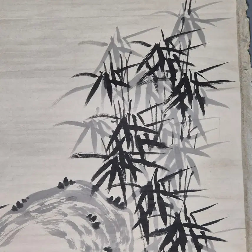 [BUNJANG] Pangyo Jeong Seop Bamboo Painting Antique Artwork / 판교 정섭 필 묵죽도 대나무 그림 고화 골동품 미술품 수집품