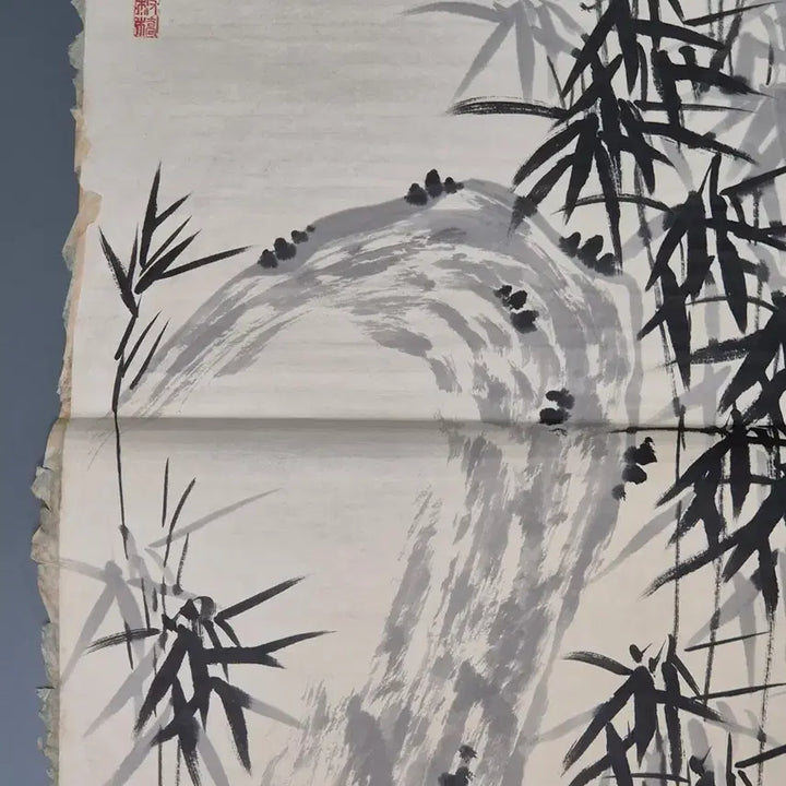 [BUNJANG] Pangyo Jeong Seop Bamboo Painting Antique Artwork / 판교 정섭 필 묵죽도 대나무 그림 고화 골동품 미술품 수집품