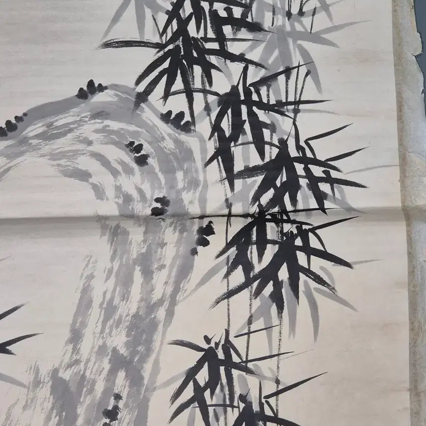 [BUNJANG] Pangyo Jeong Seop Bamboo Painting Antique Artwork / 판교 정섭 필 묵죽도 대나무 그림 고화 골동품 미술품 수집품