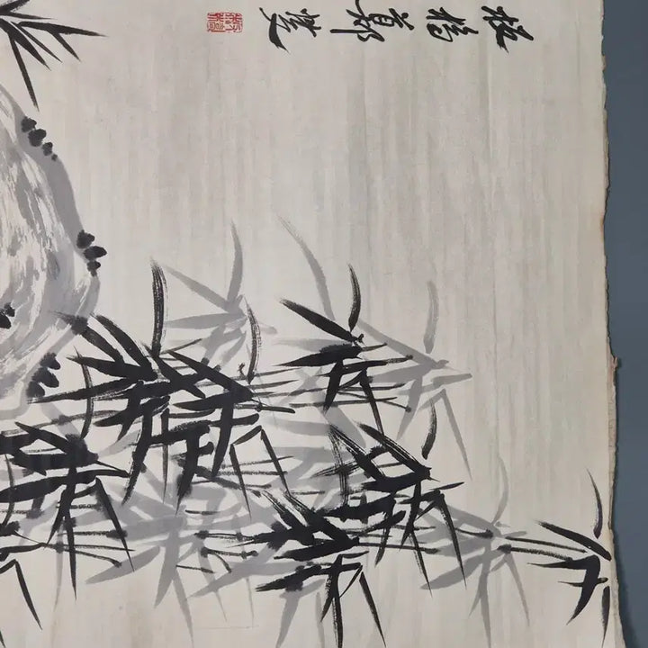 [BUNJANG] Pangyo Jeong Seop Bamboo Painting Antique Artwork / 판교 정섭 필 묵죽도 대나무 그림 고화 골동품 미술품 수집품