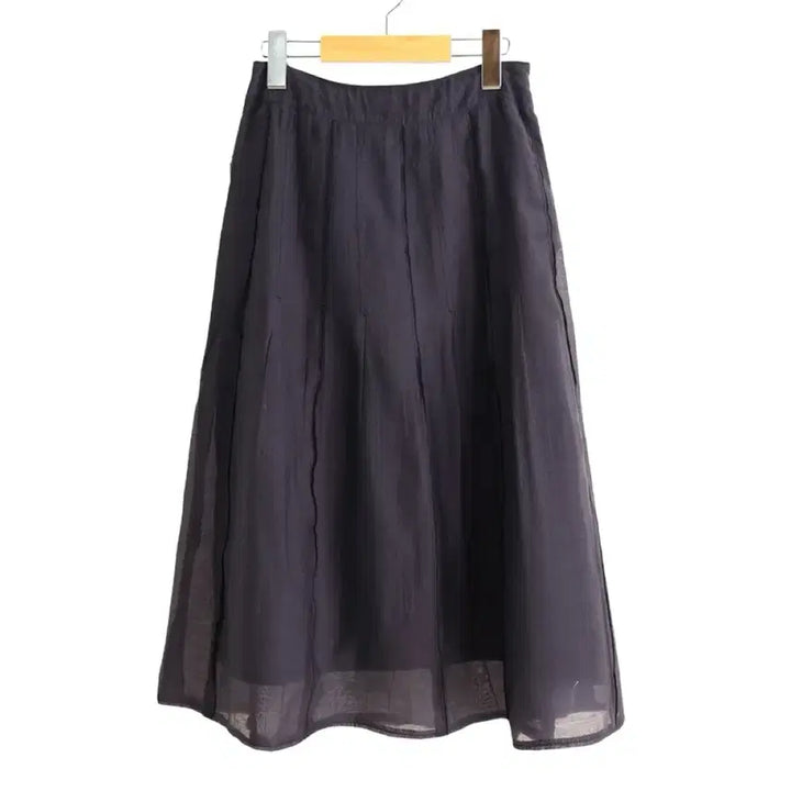 [BUNJANG] Tencel Blend Long Skirt Navy / 텐셀 롱스커트 24인치/네이비