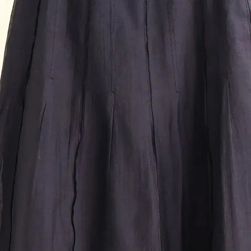 [BUNJANG] Tencel Blend Long Skirt Navy / 텐셀 롱스커트 24인치/네이비