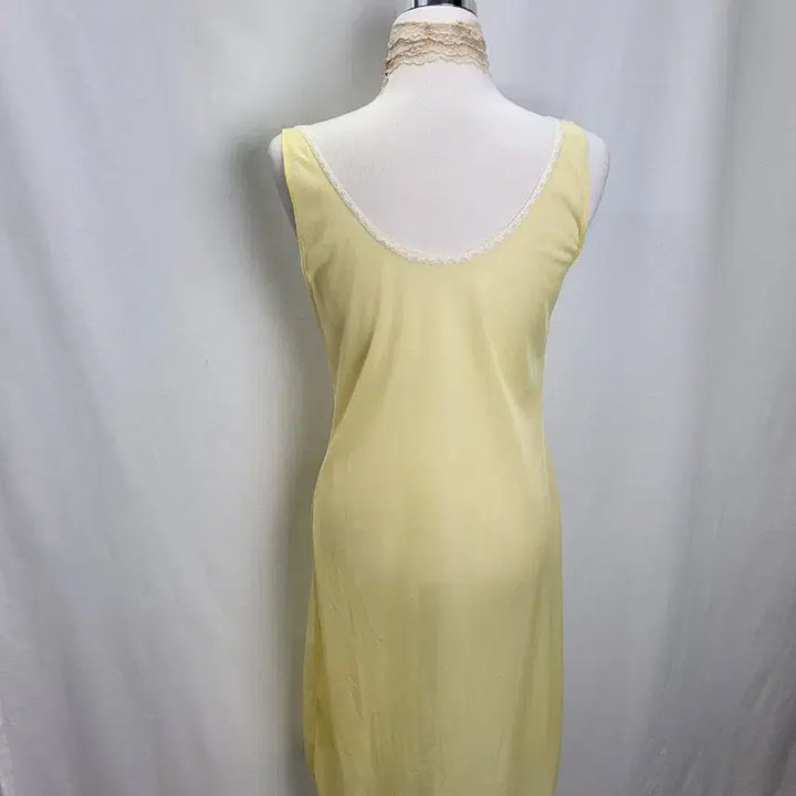 [BUNJANG] Vintage Pastel Yellow Rose Slip Dress / 빈티지 파스텔 옐로우 로즈 슬립 원피스