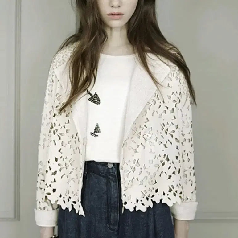 [BUNJANG] Giccut Giepur Lace Jacket / 지컷 기푸르 레이스 자켓