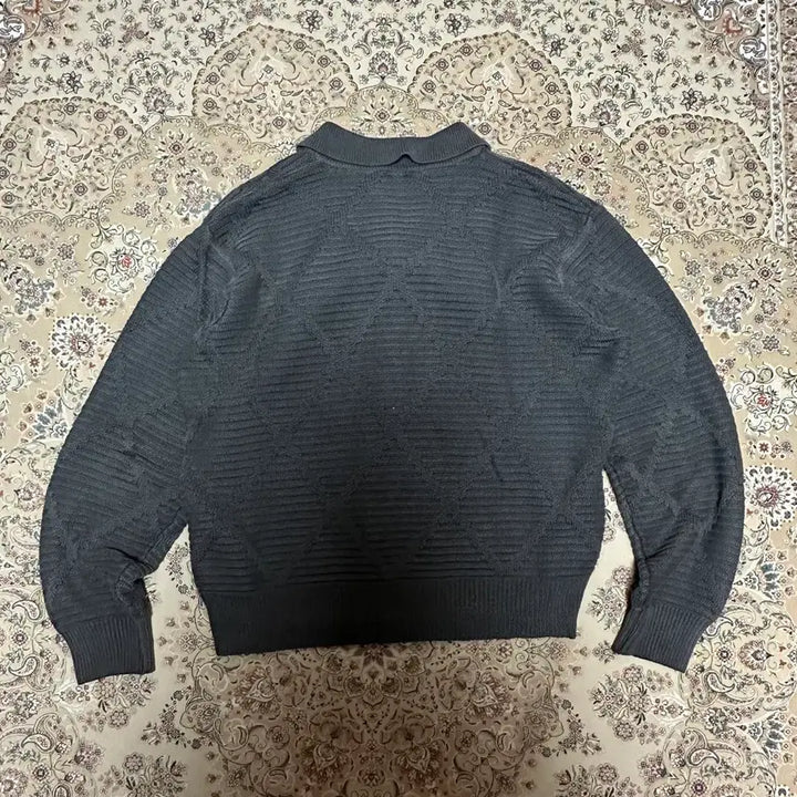 [BUNJANG] Unaffected Knit Zip-Up Charcoal L / 언어펙티드 니트집업 차콜 L