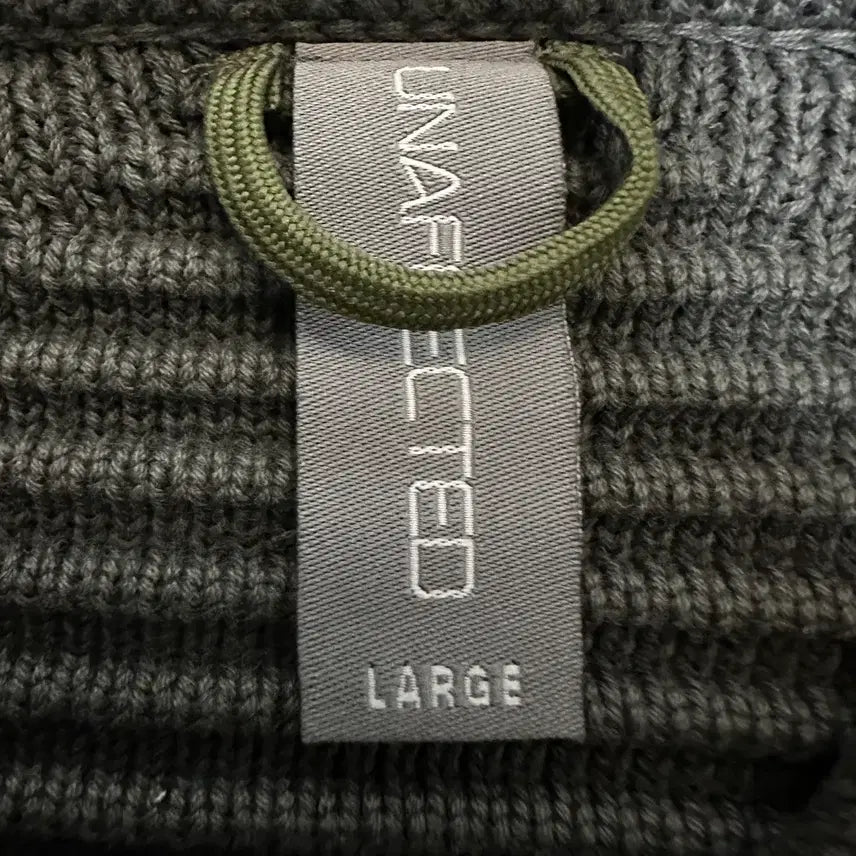 [BUNJANG] Unaffected Knit Zip-Up Charcoal L / 언어펙티드 니트집업 차콜 L