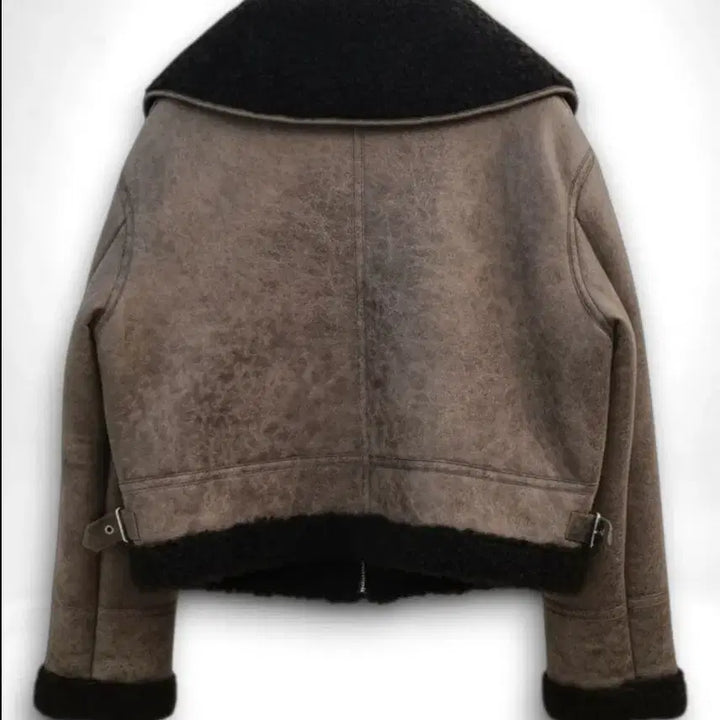 [SOLD OUT] 에고이스트 블루라벨 크롭 무스탕 퍼 자켓 M(55)