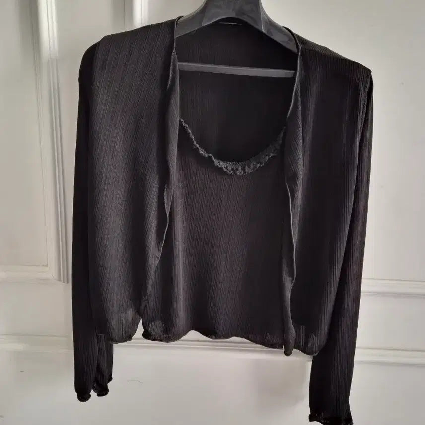 [BUNJANG] Black See-through Cardigan / 블랙 시스루 가디건