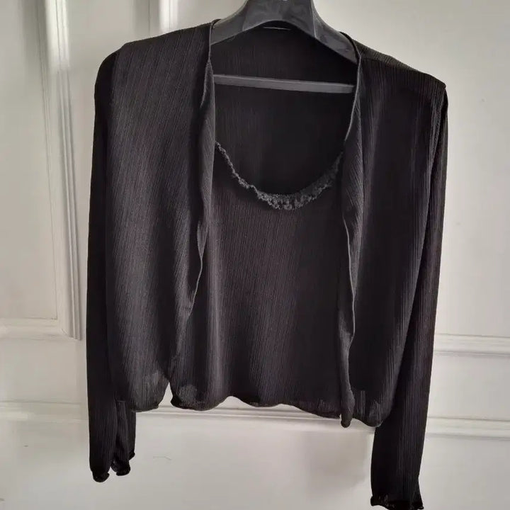 [BUNJANG] Black See-through Cardigan / 블랙 시스루 가디건