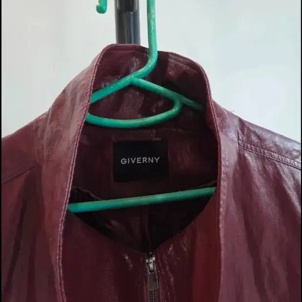 [BUNJANG] Giverny Faux Leather Jacket / 지베르니 페이크 레더 자켓 버건디&amp;그레이 2종