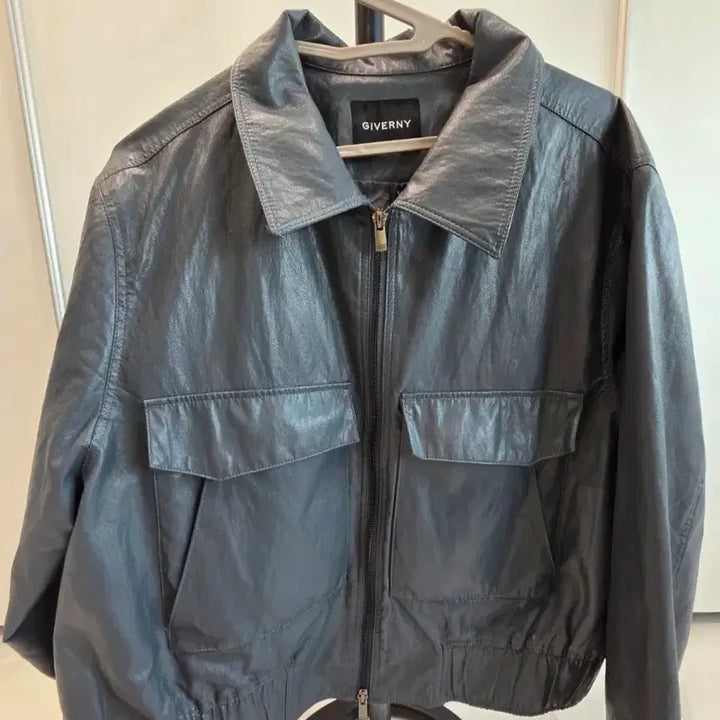 [BUNJANG] Giverny Faux Leather Jacket / 지베르니 페이크 레더 자켓 버건디&amp;그레이 2종