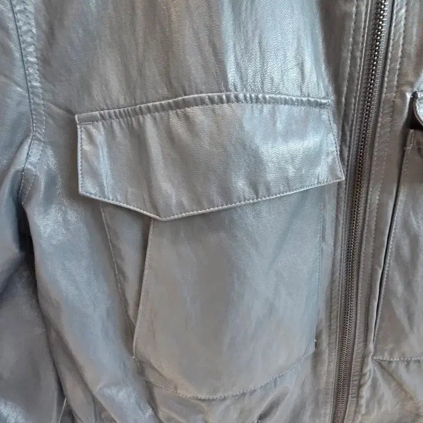 [BUNJANG] Giverny Faux Leather Jacket / 지베르니 페이크 레더 자켓 버건디&amp;그레이 2종