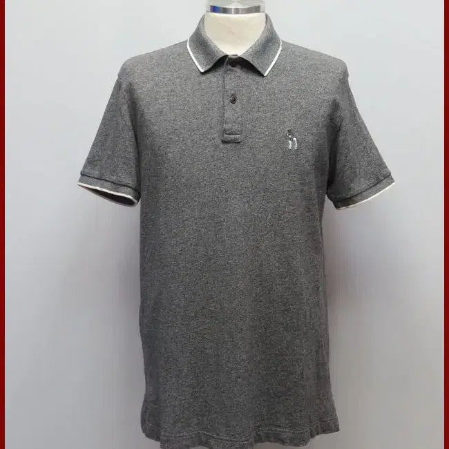 [BUNJANG] Hazzys Grey Short Sleeve Polo T-Shirt Size 100 / 헤지스/회색 반팔티셔츠/100사이즈/따봉구제(D-5)