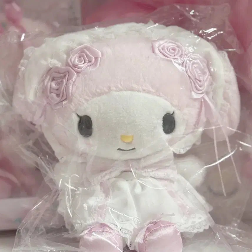 [BUNJANG] Sanrio My Melody White Frill Plush Doll / 산리오 마이멜로디 화이트 프릴 누이