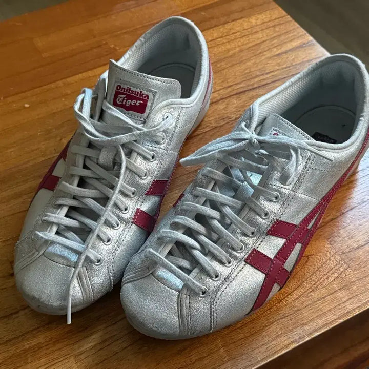 [BUNJANG] Onitsuka Tiger Olympus Silver Wine Sneakers / 오니츠카 타이거 올림푸스 270mm 실버 와인
