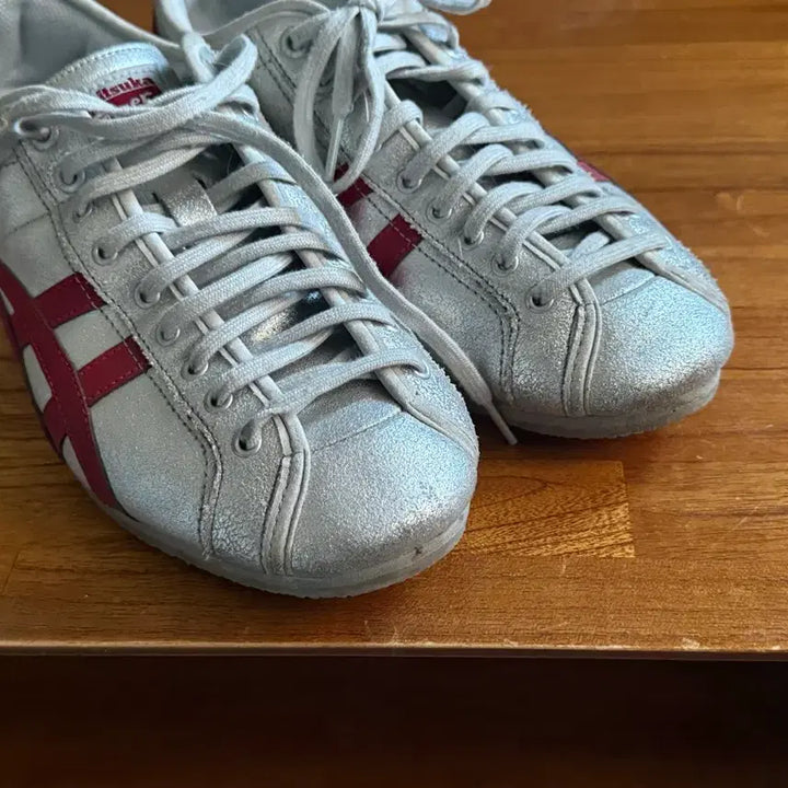 [BUNJANG] Onitsuka Tiger Olympus Silver Wine Sneakers / 오니츠카 타이거 올림푸스 270mm 실버 와인