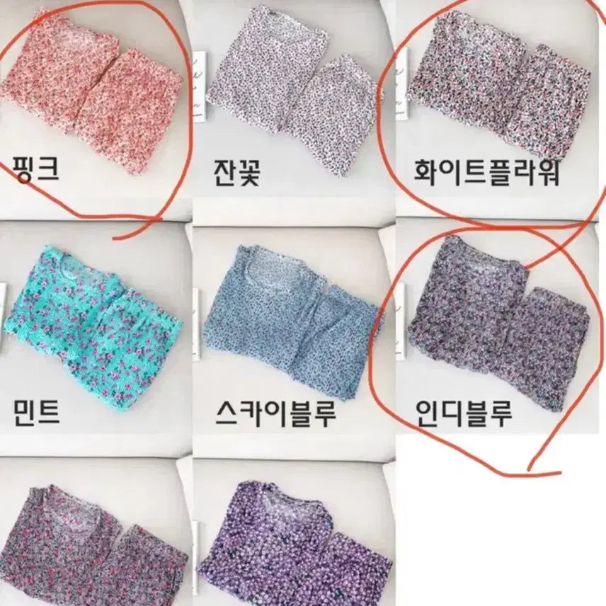 [BUNJANG] Wrinkle Short Sleeve Pajama Set / 새상품 ) 주름 반팔 잠옷 세트-냉장고 실내복 44~77 사이즈