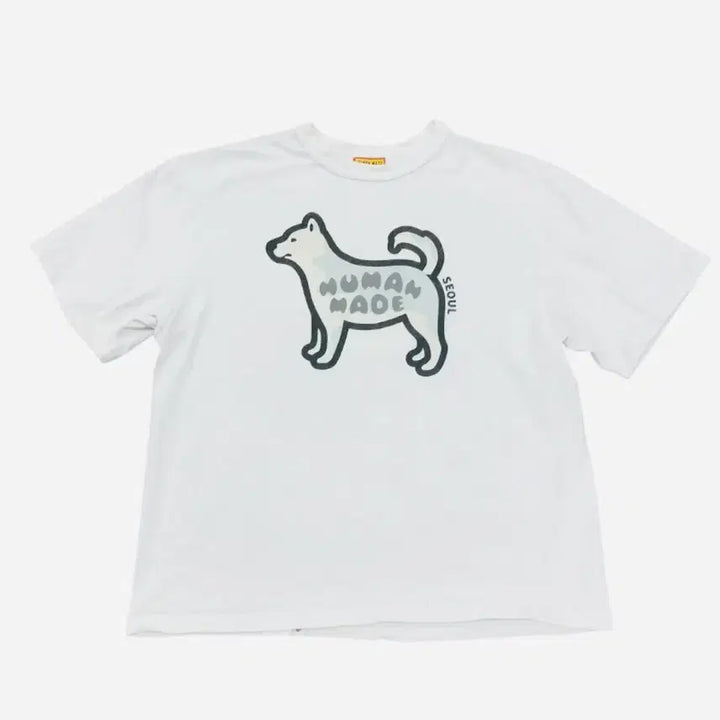 [BUNJANG] Human Made Dog Print T-shirt / 휴먼메이드 강아지 프린팅 반팔티 화이트/블랙 미개봉 새상품