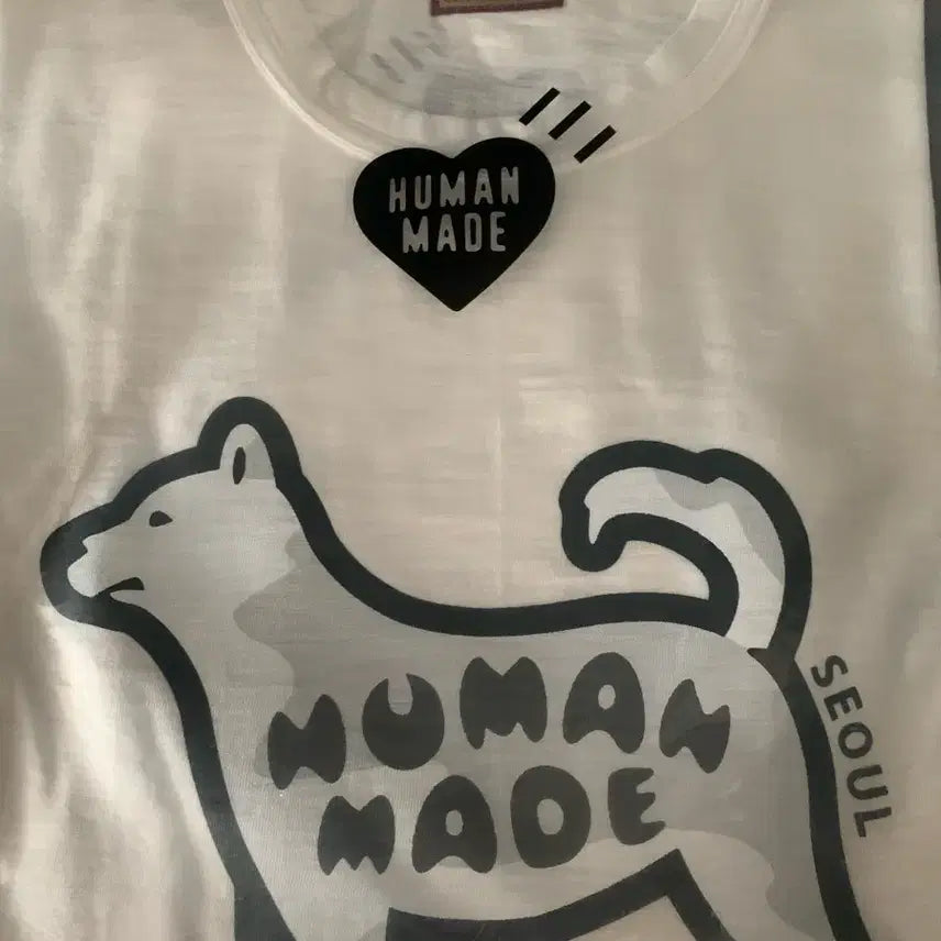[BUNJANG] Human Made Dog Print T-shirt / 휴먼메이드 강아지 프린팅 반팔티 화이트/블랙 미개봉 새상품
