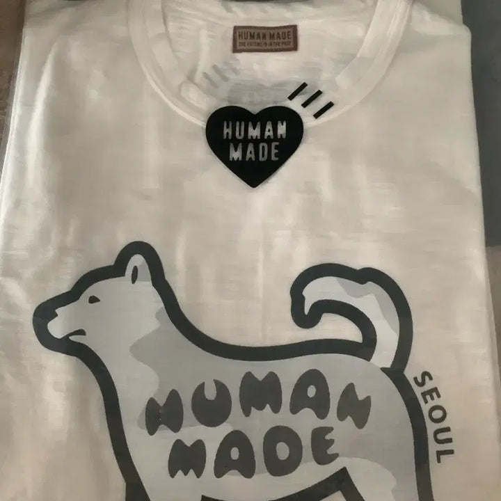 [BUNJANG] Human Made Dog Print T-shirt / 휴먼메이드 강아지 프린팅 반팔티 화이트/블랙 미개봉 새상품