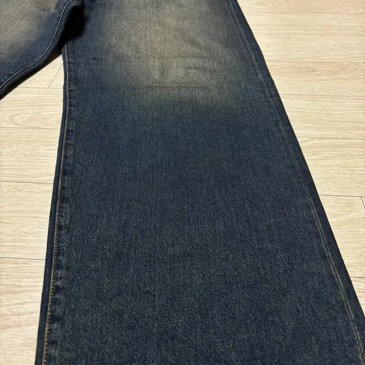 [BUNJANG] Beams Wide Denim Dust Indigo Green Washing XL / Beams 빔즈 와이드 데님 더스트 인디고 녹워싱 XL