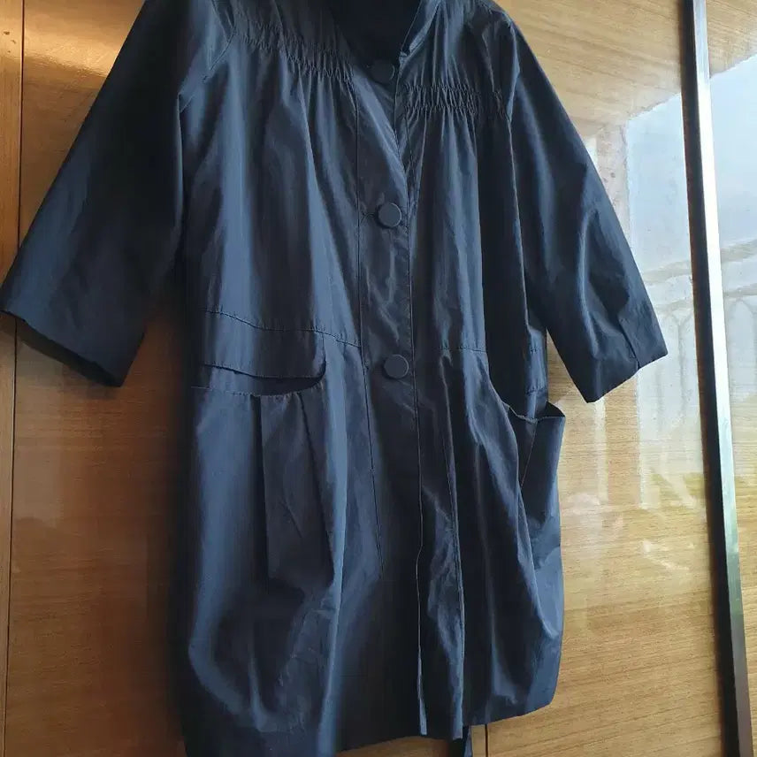 [BUNJANG] Black Shirring Coat / 블랙 셔링 코트