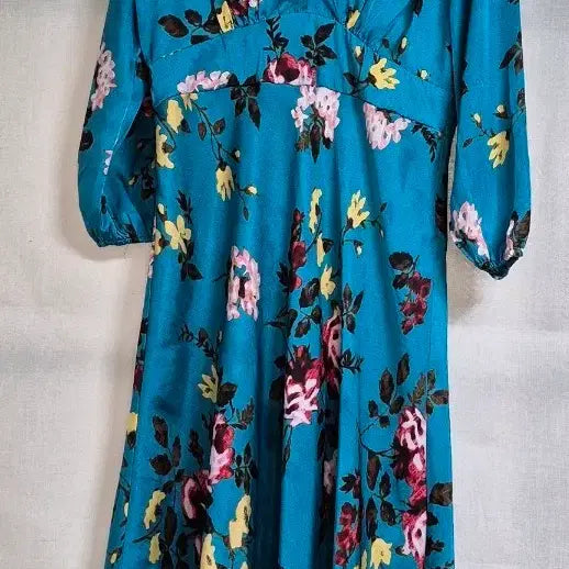 [BUNJANG] Zara Flower Long Dress Blue / 자라 플라워 롱 원피스 블루
