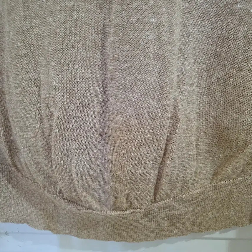 [BUNJANG] Linen Blend Beige Knit Cardigan / 봄 여름  마 린넨  고급스러운 니트가디건  깨끗해요 가슴단면55