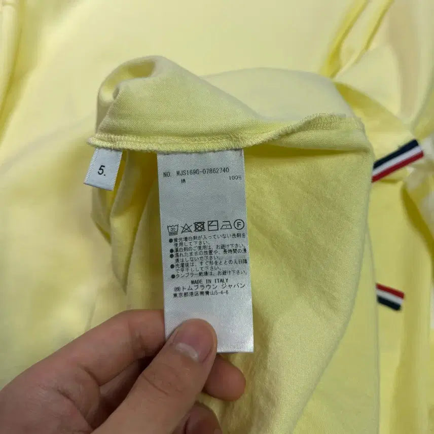 [SOLD OUT] [정품 , 5사이즈] 톰브라운 사선완장 롱슬리브 레몬
