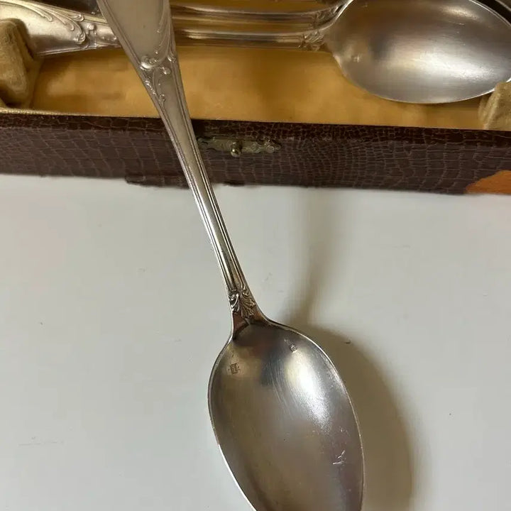 [BUNJANG] Antique French Silver-Plated Teaspoon Set (10 pcs) / 엔틱 프랑스 수저 10개