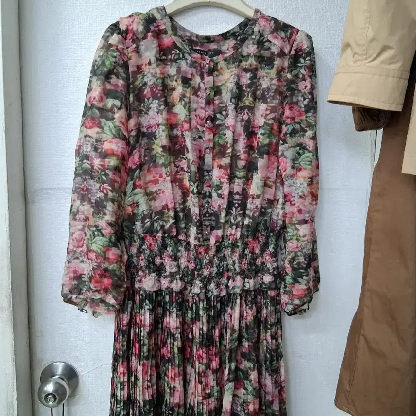 [SOLD OUT] 레니본 플라워 쉬폰 롱 원피스 55