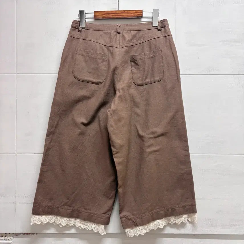 [SOLD OUT] SM2 린넨 코튼 버뮤다 모리걸 레이스 팬츠  JPN