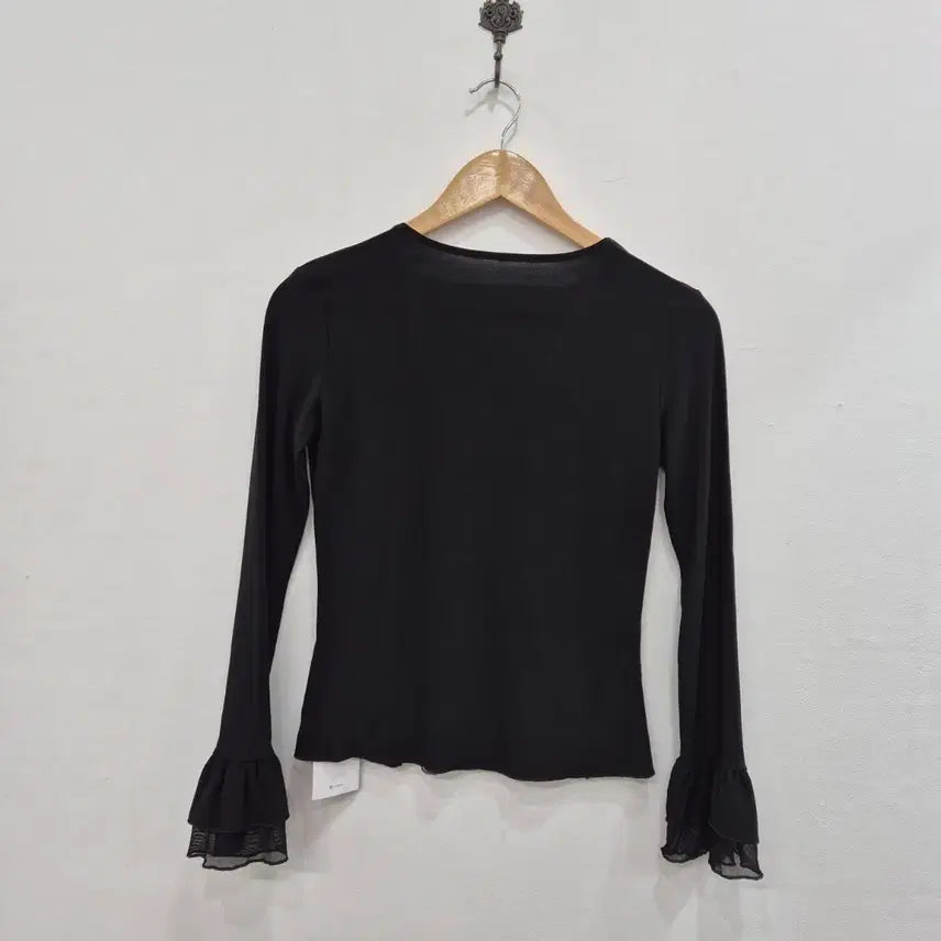 [SOLD OUT] 일본빈티지 블랙 레이스 장식 긴팔 블라우스