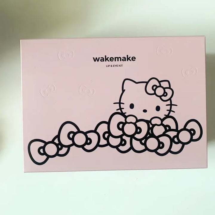 [SOLD OUT] 새상품) 참키링O 핑크쉘 웨이크메이크 헬로키티 립앤아이키트