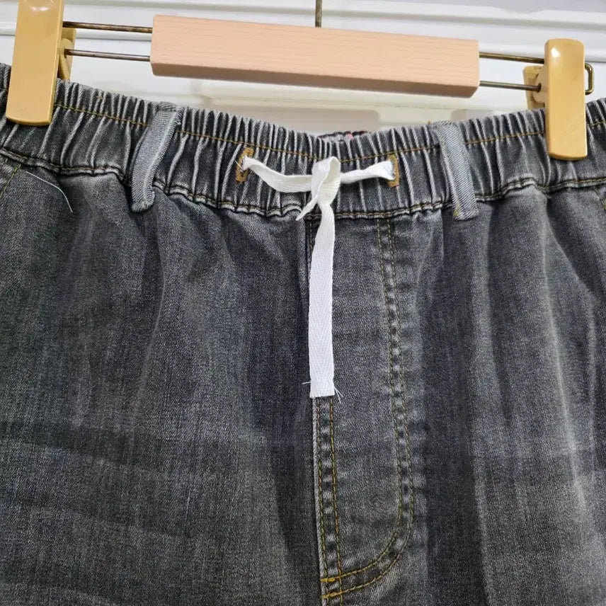 [BUNJANG] Spring Summer Elastic Wide Leg Trousers / 봄  여름   디자인이 예쁜 밴딩 스판  와이드 베기통바지 새상품 88까