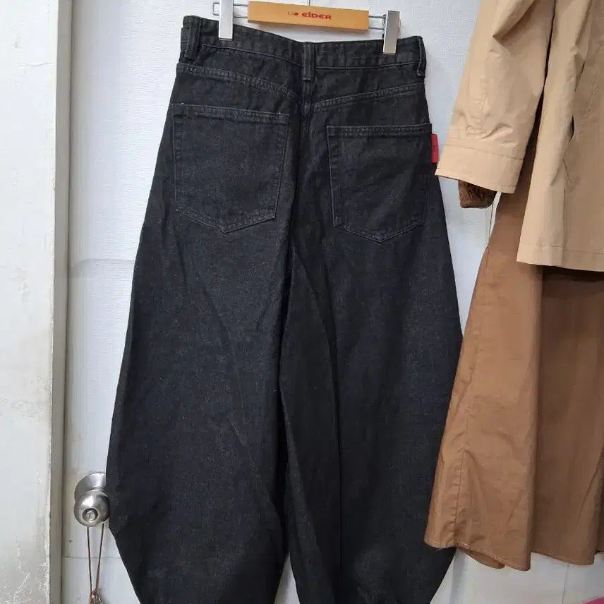 [SOLD OUT] 바지 블랙 와이드 데님 팬츠 28